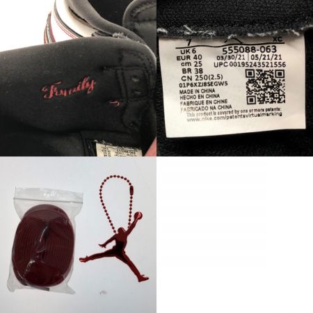  NIKE ナイキ スニーカー エア ジョーダン 1 RETRO HIGH OG 25cm 555088-063 ブラック×レッド