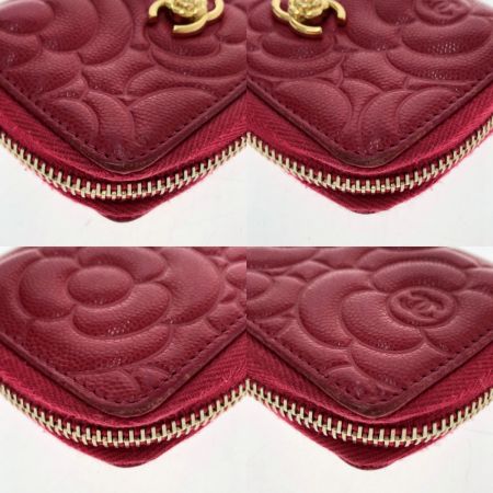  CHANEL シャネル カメリア ラウンドファスナー コインケース 本体のみ A82551 ピンク