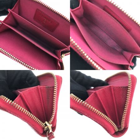  CHANEL シャネル カメリア ラウンドファスナー コインケース 本体のみ A82551 ピンク