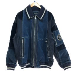 □□ HARDY AMIES SPORT スタジャン ジャケット Lサイズ R-86129-4 ネイビー Bランク