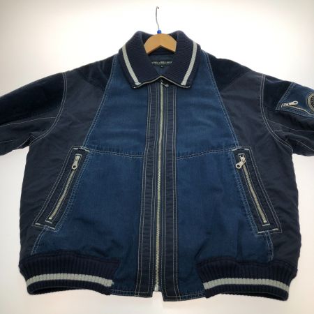  HARDY AMIES SPORT スタジャン ジャケット Lサイズ R-86129-4 ネイビー