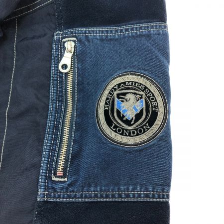  HARDY AMIES SPORT スタジャン ジャケット Lサイズ R-86129-4 ネイビー