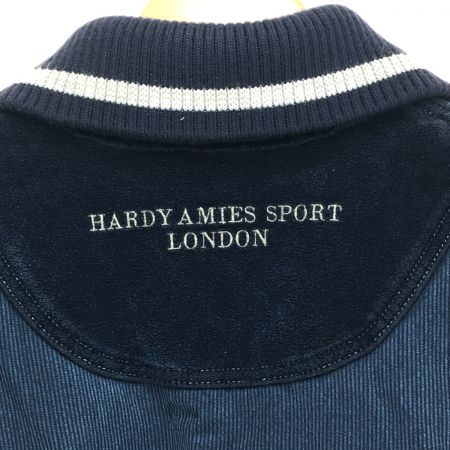  HARDY AMIES SPORT スタジャン ジャケット Lサイズ R-86129-4 ネイビー