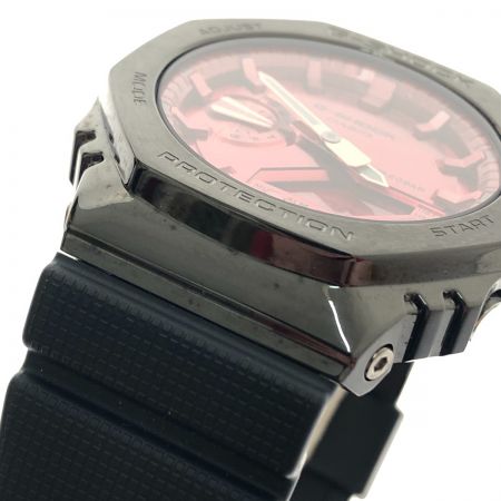  CASIO カシオ 腕時計 G-SHOCK メタルカバード クオーツ GM-2100B ダークグレー/レッド