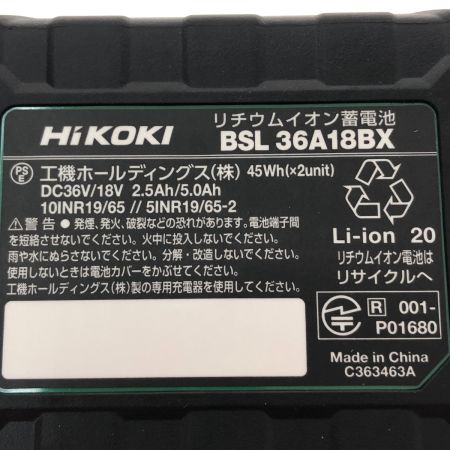  HiKOKI ハイコーキ コードレスインパクトドライバ 36V WH36DD(2XHBSZ) ブラック
