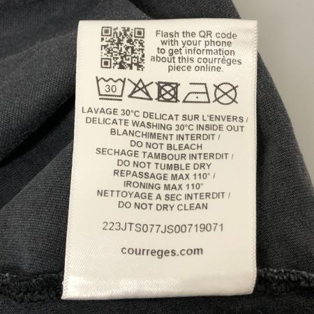  courreges クレージュ 半袖Tシャツ クロップド XXLサイズ 223JTS077JS00719071 グレー