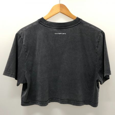  courreges クレージュ 半袖Tシャツ クロップド XXLサイズ 223JTS077JS00719071 グレー