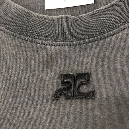  courreges クレージュ 半袖Tシャツ クロップド XXLサイズ 223JTS077JS00719071 グレー