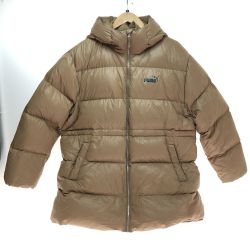 □□ PUMA プーマ スタイル フーデッド ダウン ジャケット 675368-85 ベージュ Cランク