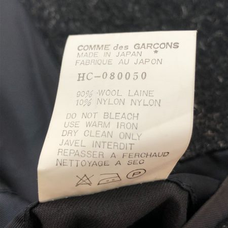  COMME des GARCONS コムデギャルソン ウールステンカラーコート Mサイズ HC-080050 ブラック