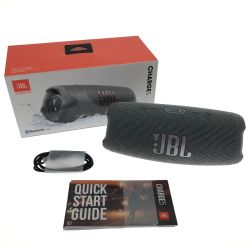 □□ JBL ジェー・ビー・エル モバイルバッテリー機能付きポータブル防水スピーカー CHARGE5 グレー Bランク