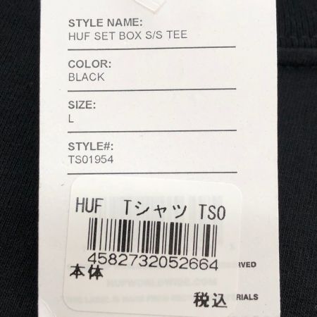  HUF ハフ 半袖 ロゴTシャツ Lサイズ TS01954 ブラック
