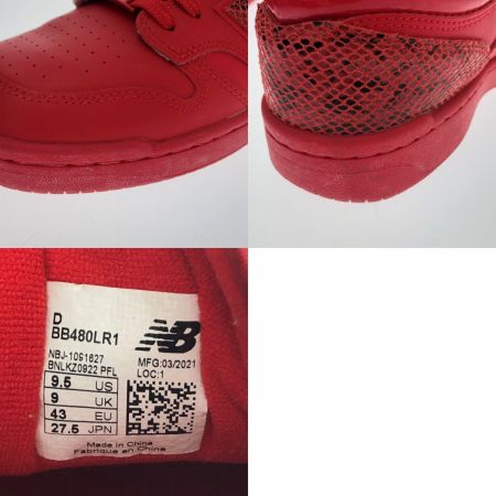  NEW BALANCE ニュー・バランス ローカットスニーカー 27.5cm BB480LR1 レッド