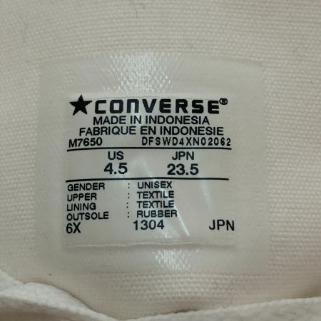  CONVERSE コンバース オールスター ハイ スニーカー 23.5cm 本体のみ M7650 ホワイト
