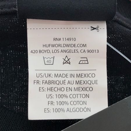  HUF ハフ 半袖 ロゴTシャツ Lサイズ TS01955 ブラック