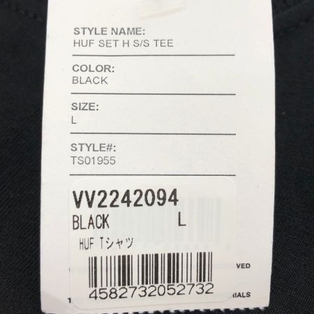 HUF ハフ 半袖 ロゴTシャツ Lサイズ TS01955 ブラック