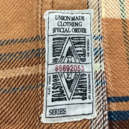  HOUSTON ヒューストン チェックビエラシャツ Lサイズ 85692053 ブラウン系