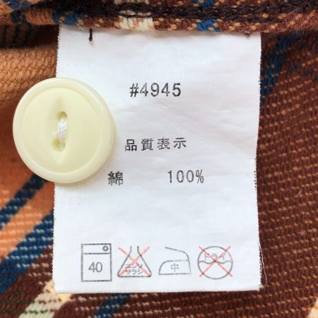  HOUSTON ヒューストン チェックビエラシャツ Lサイズ 85692053 ブラウン系