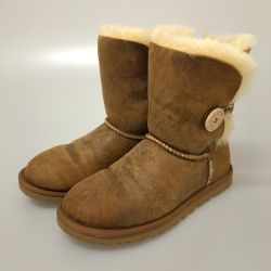 □□ UGG アグ ベイリーボタン ムートンブーツ 23cm 5838 ブラウン Bランク