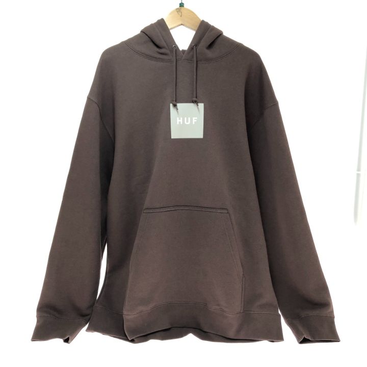 HUF パーカー スウェット 裏起毛 XLサイズ PF00573 ブラウン｜中古 