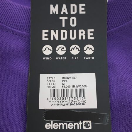  ELEMENT エレメント 半袖Tシャツ Mサイズ BD021257 パープル