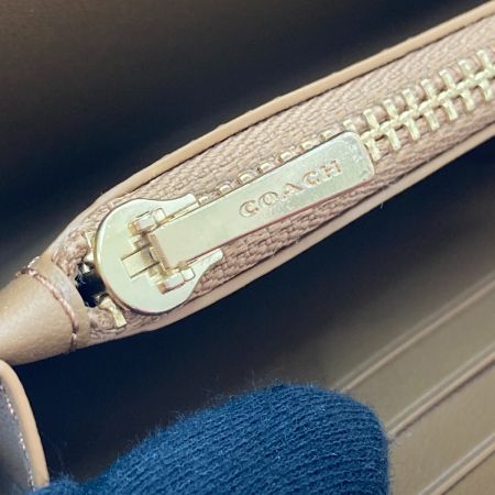  COACH コーチ 長財布　ロング ジップ アラウンド ウォレット ウィズ フローラル プリント C4455 ホワイト系