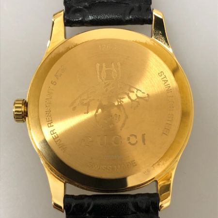  GUCCI グッチ 腕時計 G-タイムレス ウォッチ クオーツ 126.4 ブラック x ゴールド
