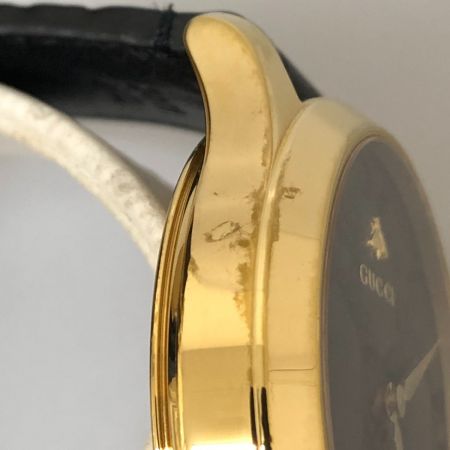  GUCCI グッチ 腕時計 G-タイムレス ウォッチ クオーツ 126.4 ブラック x ゴールド