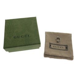 □□ GUCCI グッチ インターロッキング スモール イヤーカフ スターリングシルバー 675121 J8400 0728 シルバー Aランク