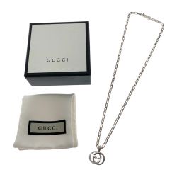 □□ GUCCI グッチ インターロッキングG ネックレス スターリングシルバー 295710 シルバー Bランク