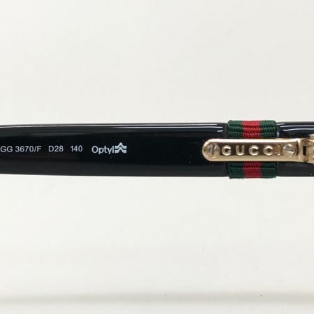  GUCCI グッチ 伊達メガネ 度なし GG3670/F ブラック
