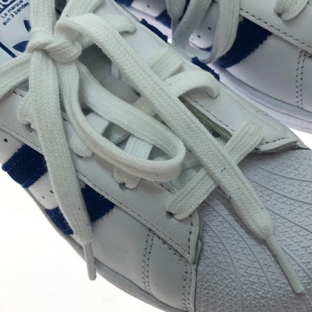  adidas アディダス スーパースター スニーカー 23cm 本体のみ EE8595 ホワイト x ブルー