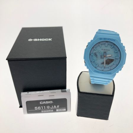  CASIO カシオ G-SHOCK 腕時計 ワントーンシリーズ クオーツ GA-2100 ブルー