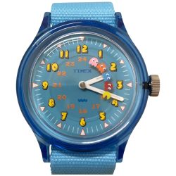 □□ TIMEX タイメックス 腕時計 パックマン コラボレーションモデル キャンパー クオーツ TW2V94000 ブルー Aランク