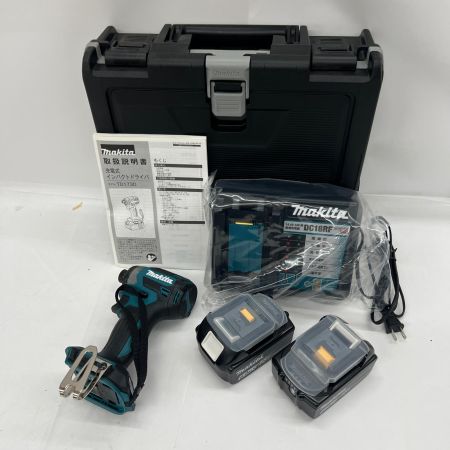  MAKITA マキタ 充電式インパクトドライバ 18V 6Ah バッテリ2本 充電器 ケース付 TD173DRGX ブルー 未使用品