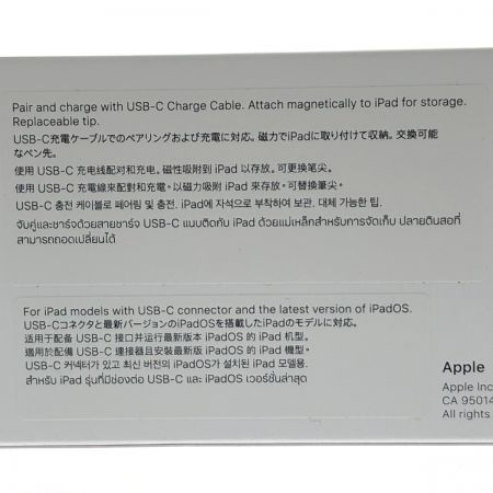  Apple アップル Apple Pencilペンシル（USB-C） MUWA3ZA/A