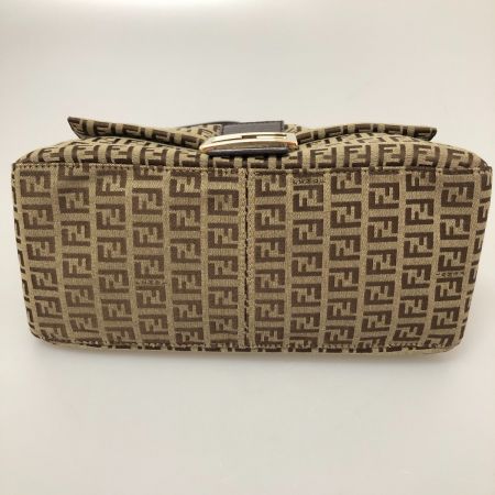  FENDI フェンディ ズッキーノ マンマバケット ワンショルダーバッグ 8BR001 ベージュ×ダークブラウン