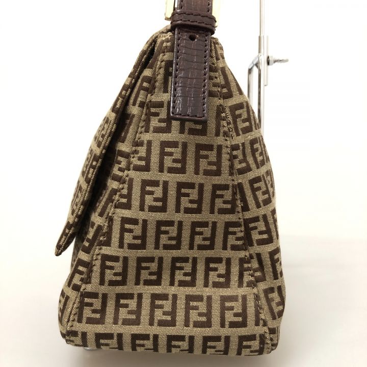 FENDI フェンディ ズッキーノ マンマバケット ワンショルダーバッグ 8BR001 ベージュ×ダークブラウン｜中古｜なんでもリサイクルビッグバン