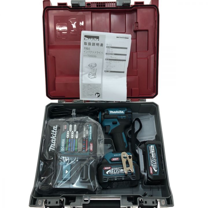 MAKITA マキタ 充電式インパクトドライバ 40Vmax TD003GRAX｜中古  