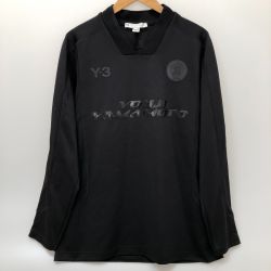 □□ Y-3 ワイスリ カットソー 長袖Tシャツ Vネック Sサイズ HM5038 ブラック Bランク