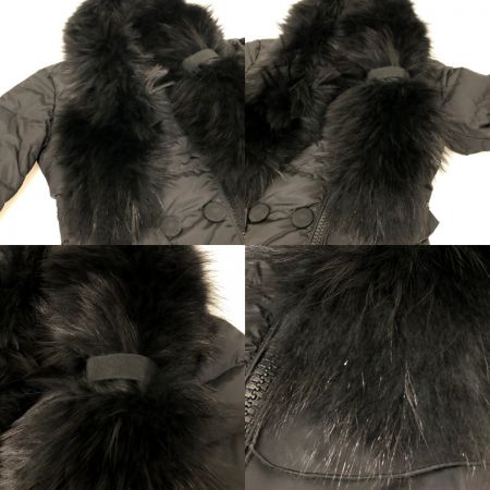  MONCLER モンクレール AMEREFUR GIUBBOTTO ファー付き フリル ダウンジャケット SIZE 00 320934632425 ブラック