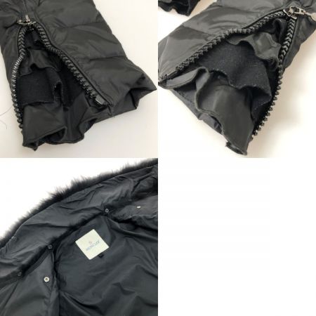  MONCLER モンクレール AMEREFUR GIUBBOTTO ファー付き フリル ダウンジャケット SIZE 00 320934632425 ブラック