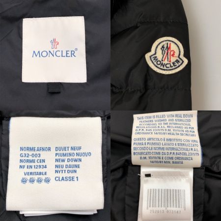  MONCLER モンクレール AMEREFUR GIUBBOTTO ファー付き フリル ダウンジャケット SIZE 00 320934632425 ブラック