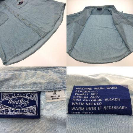  Hard Rock CAFE ハードロックカフェ デニムシャツ Sサイズ RN79177 ライトブルー