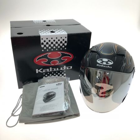  OGK KABUTO ジェットヘルメット Mサイズ KAMUI-Ⅲ JAG フラットブラックゴールド