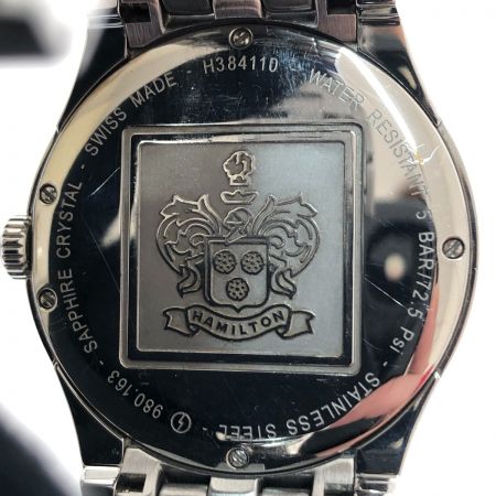  HAMILTON ハミルトン 腕時計 ジャズマスター クオーツ 本体のみ H384110 グレー系