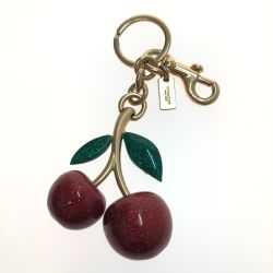 □□ COACH コーチ チェリー バッグ チャーム 本体のみ Bランク