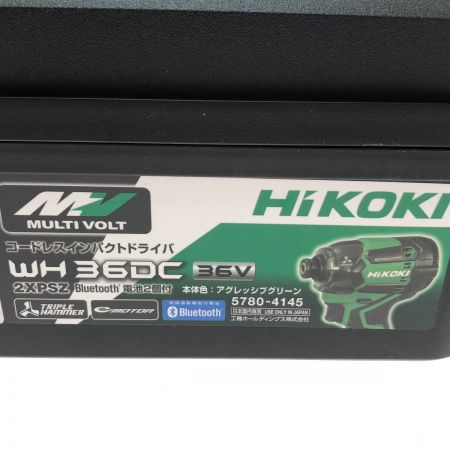  HiKOKI ハイコーキ コードレスインパクトドライバ 36V WH36DC(2XPSZ) アグレッシブグリーン