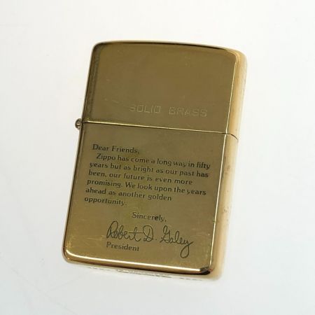  ZIPPO ジッポー ソリッド ブラス ライター 本体のみ ゴールド