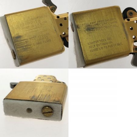  ZIPPO ジッポー ソリッド ブラス ライター 本体のみ ゴールド